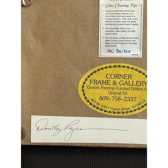 Dorothy Fagan Oil Pastel Painting on Handmade Paper Framed Maple V Signed - Picture 4 of 8